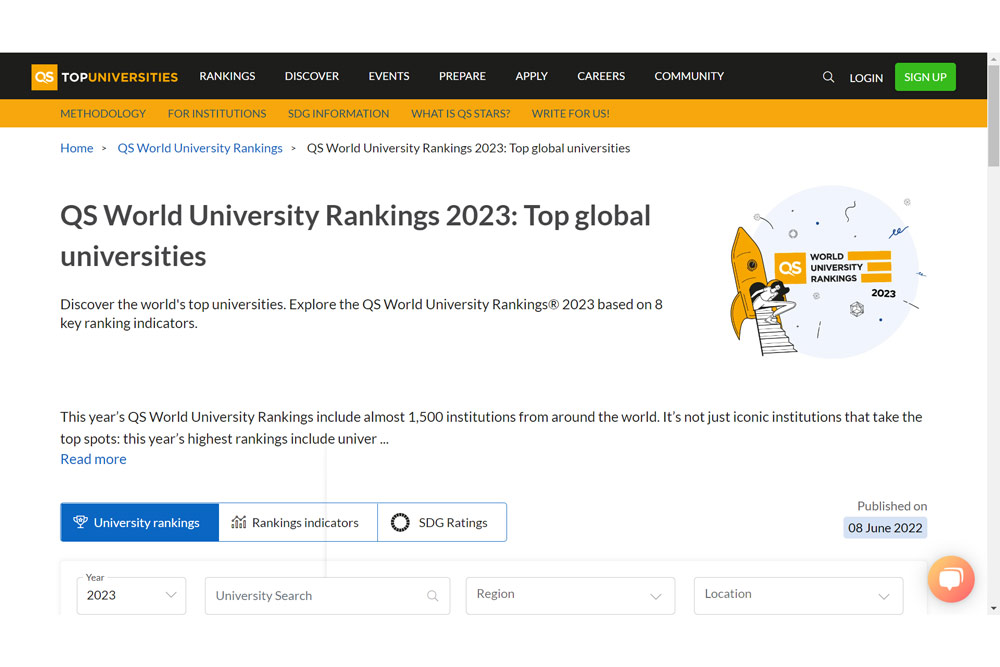 QS世界大學排名是查詢英國大學排名的主要途經
