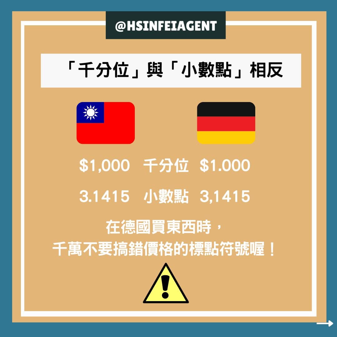 德國數字不一樣！別搞錯「千分位」與「小數點」囉！7也要多一撇！ - 新飛留遊學中心