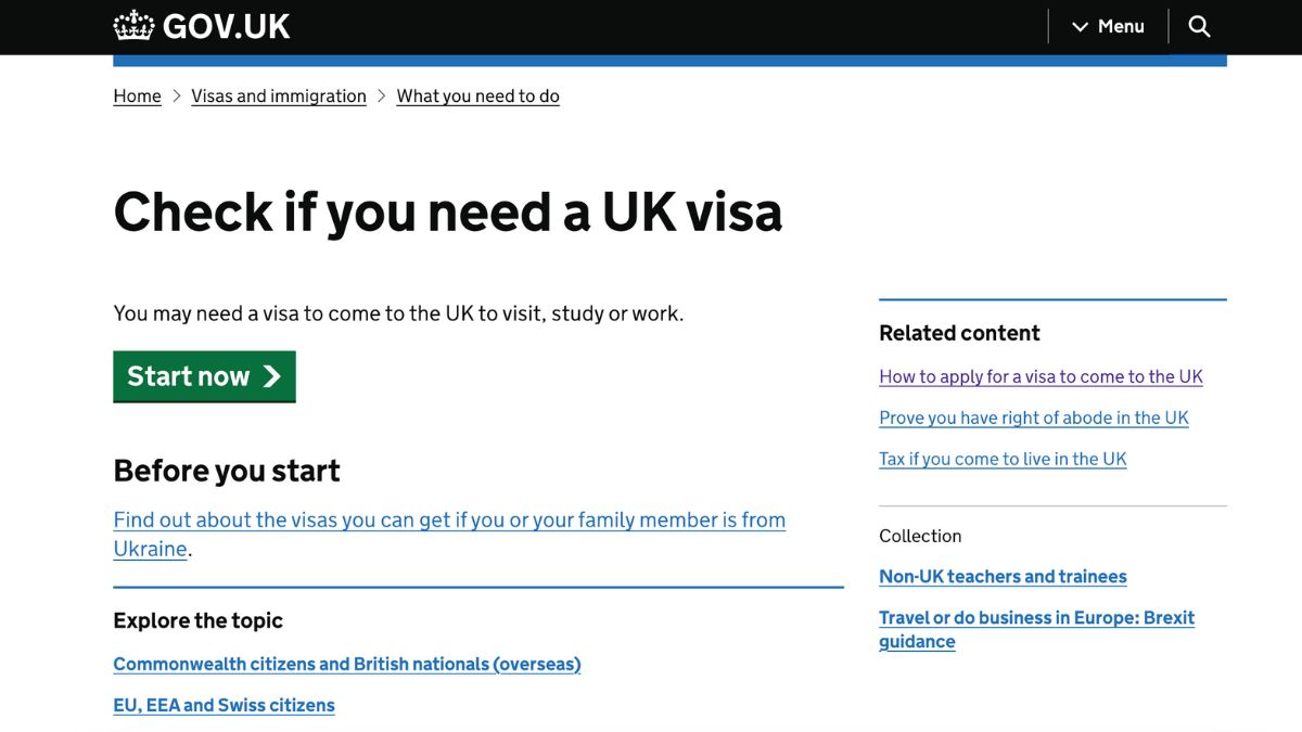 英國簽證申請流程