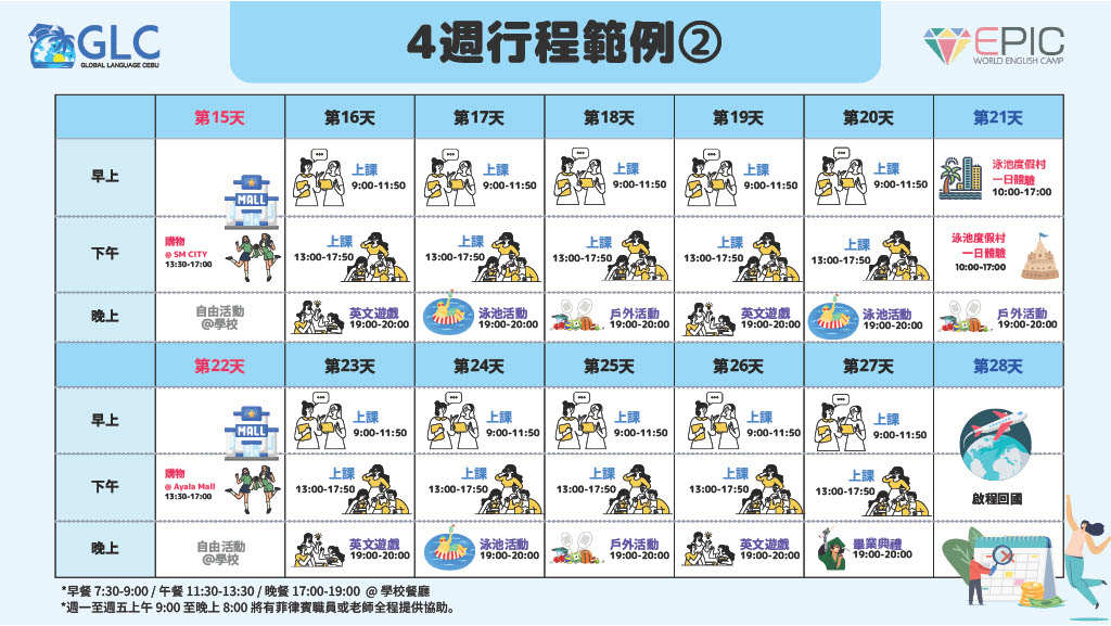 菲律賓夏令營2024新飛獨家GLC菲律賓暑期遊學團
