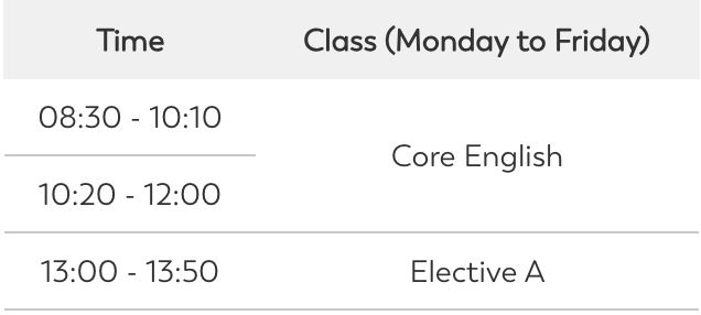 Vanwest intensive  english