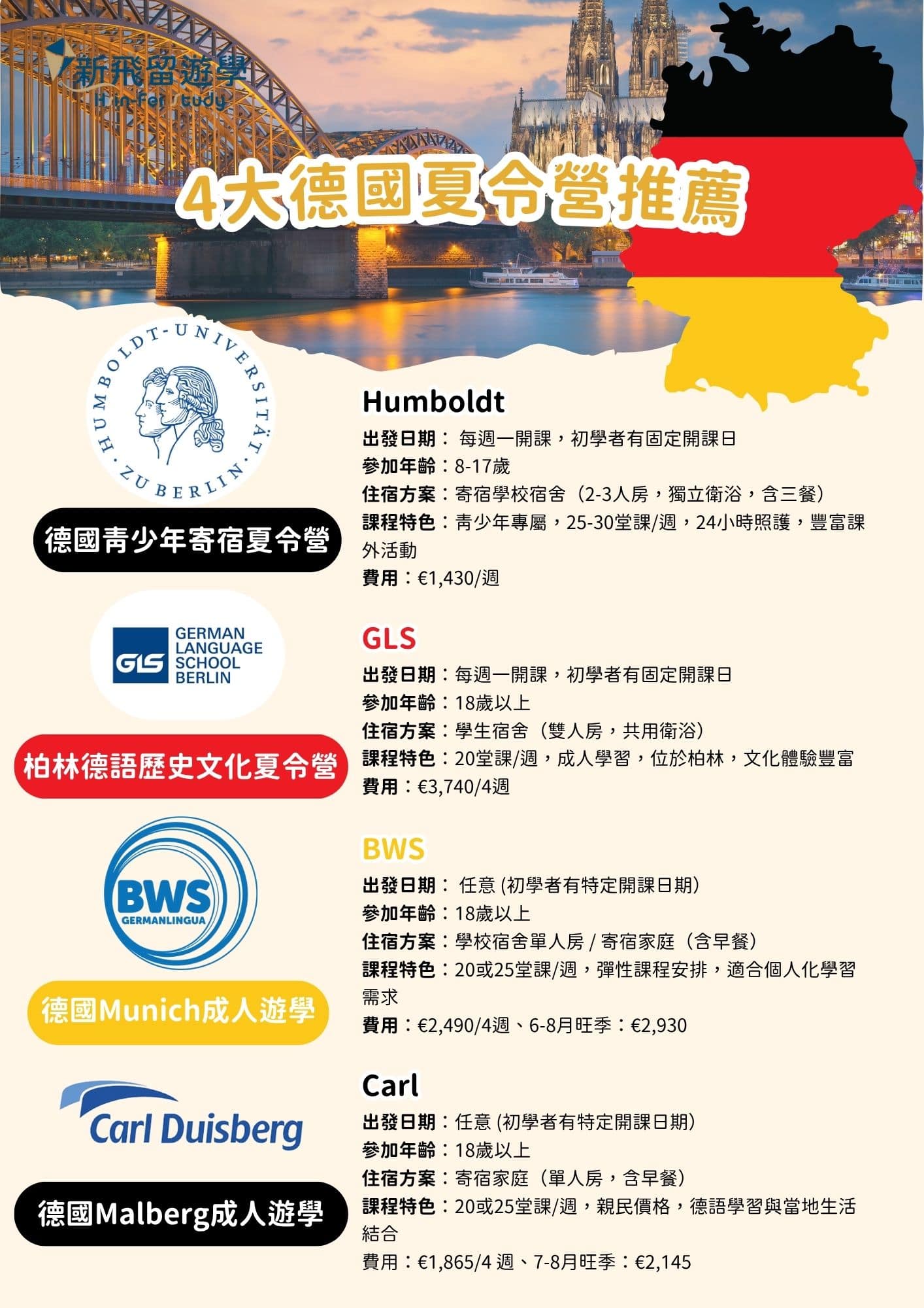 2025 德國夏令營：4大推薦夏令營