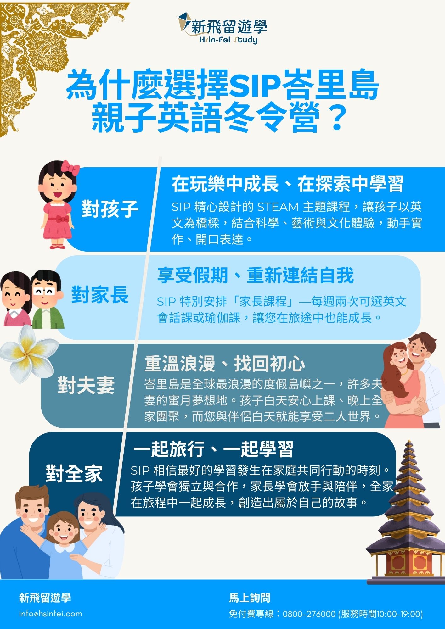 為什麼選擇SIP峇里島親子英語冬令營？