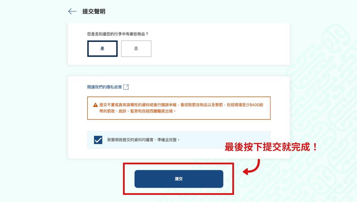 步驟五：確認 & 送出申報