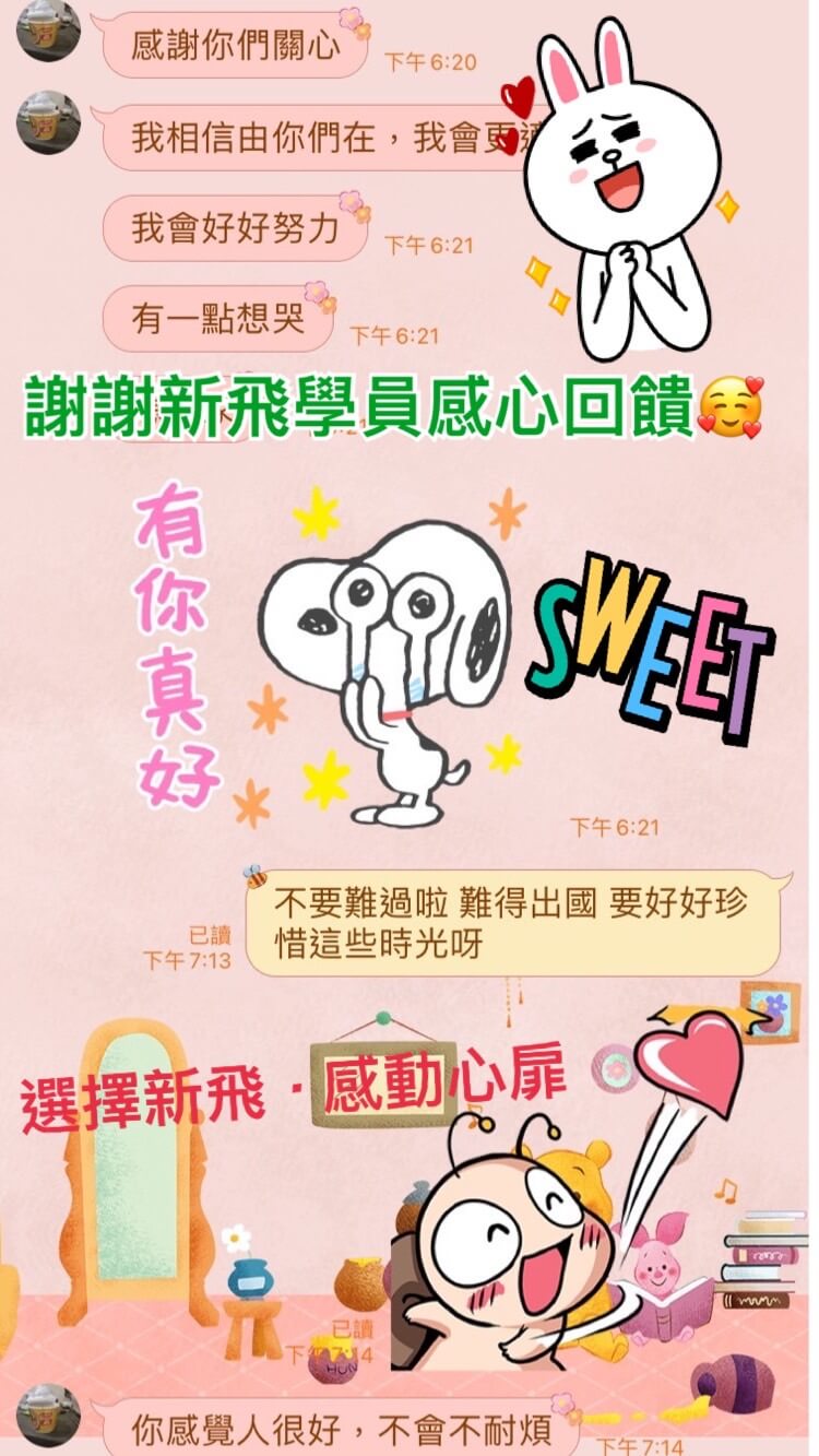 新飛遊學心得推薦好評對話